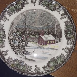 Winter Scene Dinner Plate